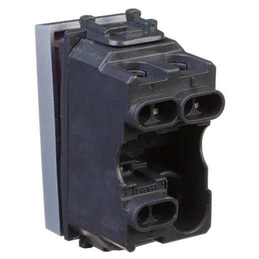 Переключатель модульный, Avanti, закаленная сталь, 1 модуль