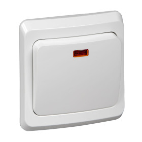 Systeme Electric Этюд Бел Выключатель 1-клавишный с подсветкой