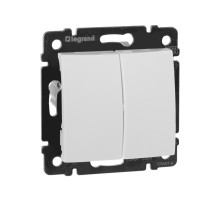 Legrand Valena Бел Переключатель 2-х клавишный.