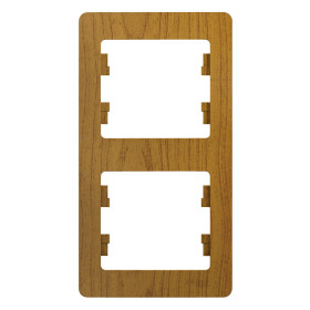 Systeme Electric Glossa Дерево Дуб Рамка 2-ая, вертикальная