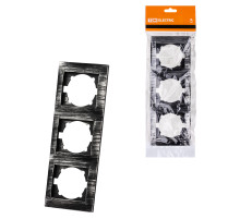 TDM Рамка 3-х постовая вертикальная старинное серебро 