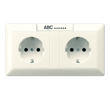 JUNG SCHUKO®-розетка для кабельных каналов 16 A / 250 B ~, слоновая кость