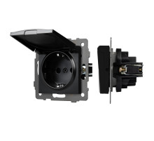 Arlight Механизм розетки влагозащищённый SCT-MCP-PL-BK-V (250V, 16A) (-)