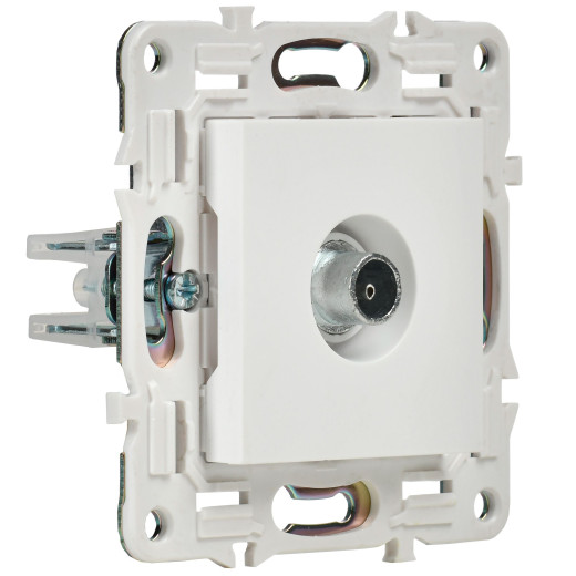 SKANDY Роз. TV оконечная SK-A12W арк. бел. IEK