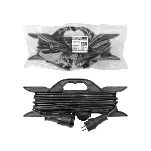 Удлинитель-шнур силовой на рамке, каучук, КГ, IP44, штепс. гнездо с/з, 3500 Вт, 10 м Народный