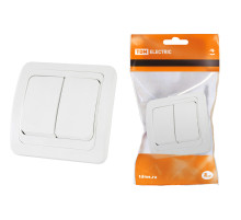 TDM Выключатель 2-кл. 10А белый 