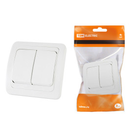 TDM Выключатель 2-кл. 10А белый 