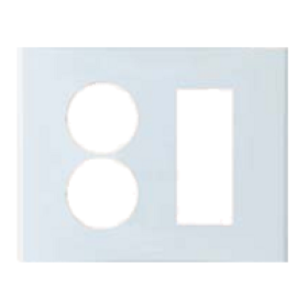Zunis Белый Накладка Блока розетки 2-ой + суппорта на 3 модуля (для 7104 07)