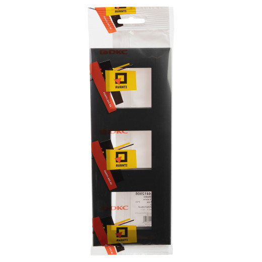 Рамка 3 поста (6 мод.), Avanti, черный матовый