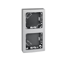 Simon 73 loft Алюминий Рамка 2-ая вертикальная 75х146 мм