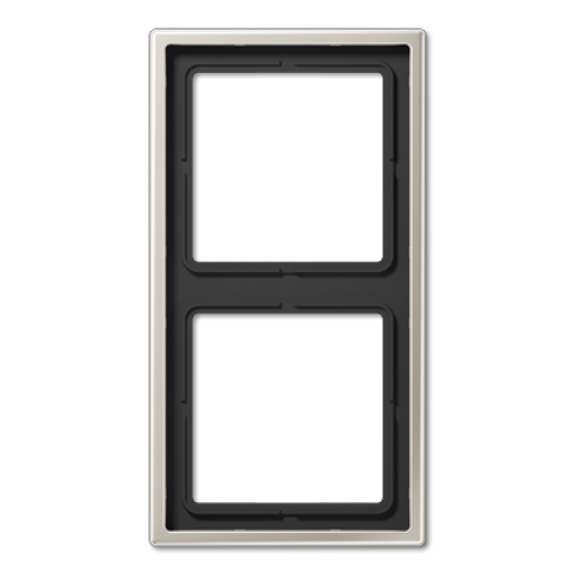 Рамка для вертикальной и горизонтальной установки, 2 поста, металл, нержавеющая сталь, Edelstahl