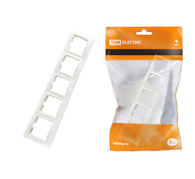 TDM Рамка 5 постовая горизонтальная белая 