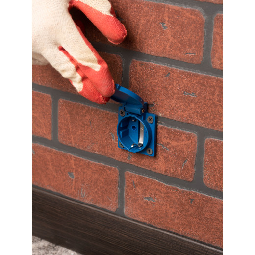 Розетка 112 панельная скрытая с крышкой 2Р+PЕ 16А 220В IP54 EKF