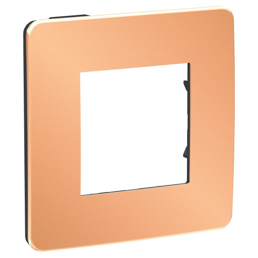 UNICA STUDIO рамка 1-постовая, МЕДЬ/антрацит