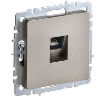 IEK BRITE BASE Шампань Розетка комп. RJ45 кат.6 РК11-БрШ