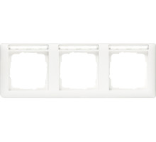 Gira Standard 55 Белый глянцевый Рамка 3-я горизонтальная с полем для надписи
