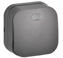 IEK GLORY Выключ. 1-кл. с инд. о/у 10А ВС20-1-1-ХСм сталь м.