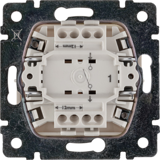 Выключатель одноклавишный - Legrand Valena - 10А 250В схема 1 безвинтовые зажимы - слоновая кость