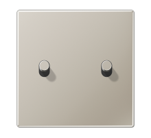 JUNG LS1912 Нержавеющая сталь Центральная плата, 1 пост, 2 тумблера,цилиндр; метал. исполнение