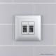 Компьютерная розетка RJ-45 в стену, кат.5e двойная, 