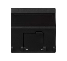 Simon Connect Графит Адаптер наклонный со шторкой на 1 модуль MD (RJ45, оптоволокно), 45х45мм
