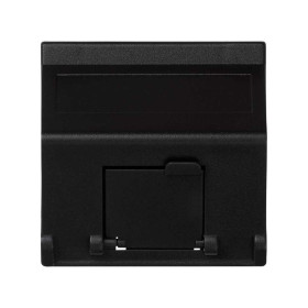 Simon Connect Графит Адаптер наклонный со шторкой на 1 модуль MD (RJ45, оптоволокно), 45х45мм