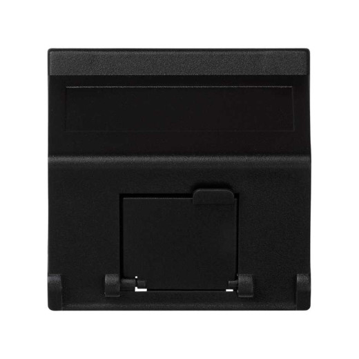 Simon Адаптер наклонный со шторкой на 1 модуль MD (RJ45, оптоволокно), 45х45мм, графит