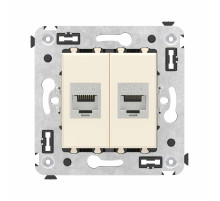 DKC Avanti Компьютерная розетка RJ-45 без шторки в стену, кат.6 двойная экранированная, 