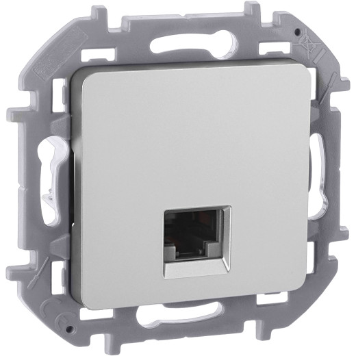 Розетка компьютерная RJ45 категория 6 UTP - Legrand/Daccord Inspiria - алюминий