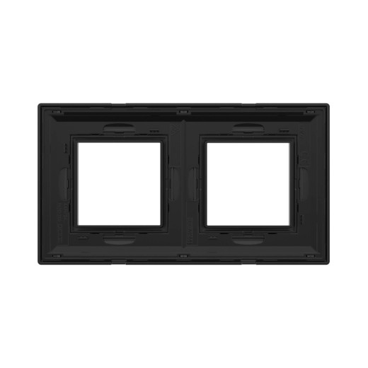 Рамка из металла 2 поста (4 мод.), Avanti, черная