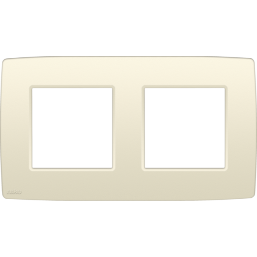 Рамка на 2 поста, слоновая кость