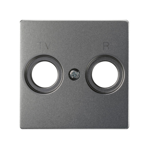 Concept Титан матовый Накладка для розетки R-TV+SAT с пиктограммой 