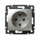Розетка с заземлением - Legrand Valena - без шторок 16А 250В винтовые зажимы - алюминий