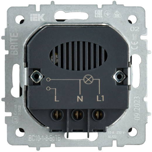 BRITE Выключ. карточный 30А ВС10-1-8-БрТБ бр. IEK