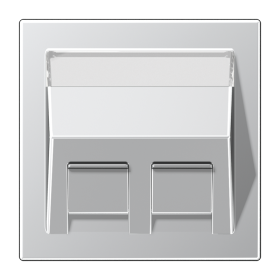 JUNG Накладка для модульного разъема, алюминий