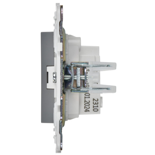 SKANDY Роз. без з/к с з/ш 10А SK-R01Gr сер. IEK