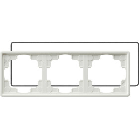 Gira S-Color Белый Рамка 3-ая с уплотнительной вставкой