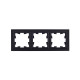 BRITE Рамка 3-мест. РУ-3-БрЧ черн. IEK