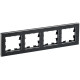 BRITE Рамка 4-мест. РУ-4-1-БрЧ металл черн. IEK