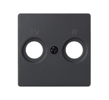 Simon 82 Графит Накладка розетки TV 1-ая (символ R-TV)