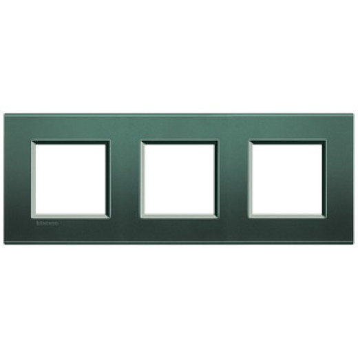 Livinglight Рамка прямоугольная, 3 поста, цвет зелёный шелк