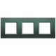 Livinglight Рамка прямоугольная, 3 поста, цвет зелёный шелк