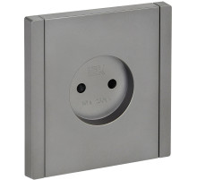 IEK FORTE&PIANO Сталь Розетка б/з со шт винтовое крепление 10А FP517