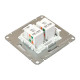 Механизм розетки RJ45 - 2шт, (cat5), белый Эпика EKF