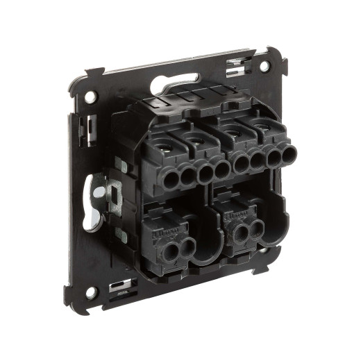 Кнопка двухклавишная в стену, Avanti, закаленная сталь