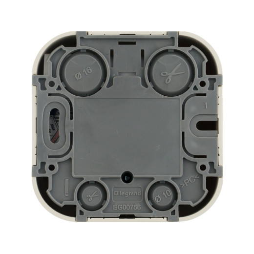 Розетка компьютерная RJ45 категория 5e UTP - Legrand Quteo - IP20 накладной монтаж - слоновая кость