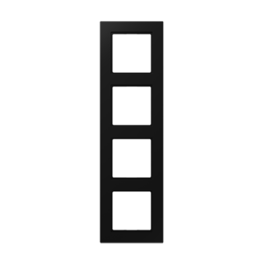 Рамка 4 поста, серия A550, термопласт, черный матовый