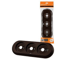 TDM Рамка 3-х постовая коричневая «Виви»