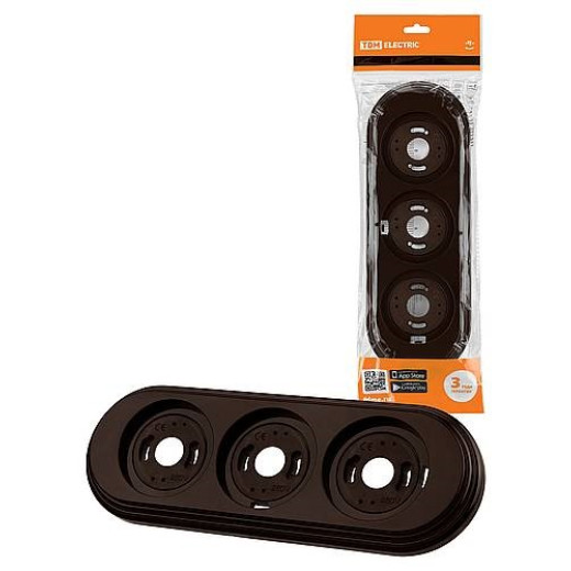 Рамка 3-х постовая коричневая «Виви» TDM