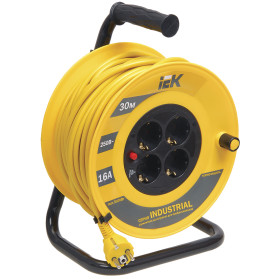 IEK Катушка УК30 с т/з 4 места 2Р+PЕ/30м 3х1,5 мм2 Industrial